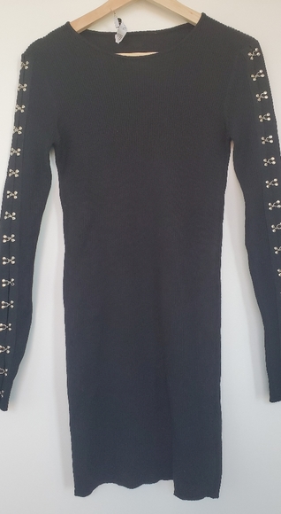 ZARA BLACK KNIT DRESS - Sz S - LIKE NEW - Picture 3 of 3